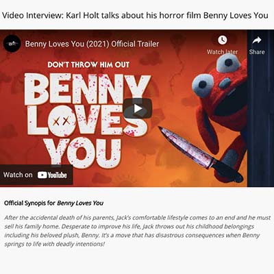 Video Interview: Karl Holt talks about his horror film Benny Loves You